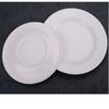 12-inch Commercial White Melamine Round Flat Plates, 10-Pack