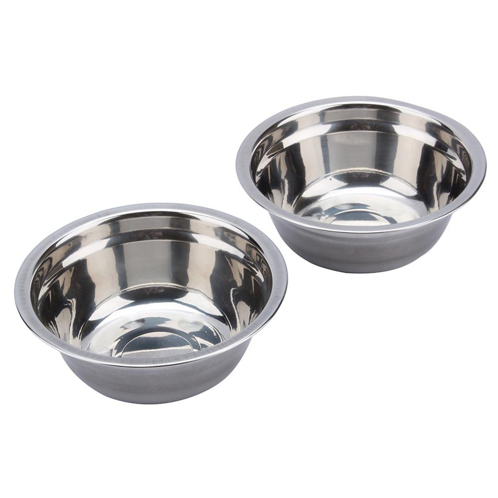 Double Bowl Dog Cat Bowl Stainless Steel Dog Cat Food Water Bowls Dog Cat Feeder  Daily Pet Feeding