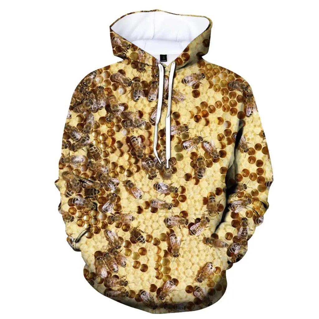 Podzimní Nové Vtipné Mikiny s 3D potiskem Včely Pánské Dámské Ležérní Módní Mikiny Oversized Mikina Dětské Svetry Tepláková Souprava Oblečení