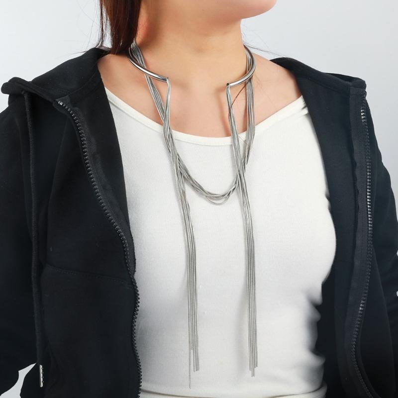 Pack of 1 Simple Bohemian Long Layering Tassels Pendant Necklace Lightweight Alloy Design Comfort Wear Perfect Gift for Women