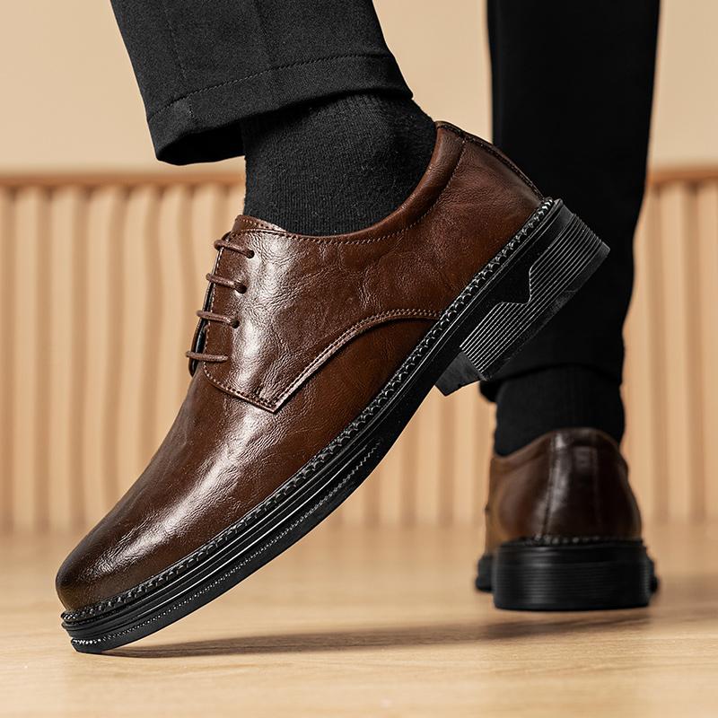 Брендовые кожаные туфли — фото 7