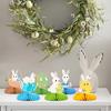 9 delar påskdekorationer med honungskaka och äggtema, bordsdekorationer för bordsfest, heminredning, festliga 3D-honungskakabolldekorationer