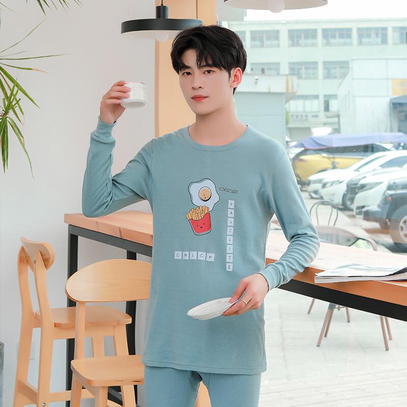 Nan Ji Ren Men's Pure Cotton Thermal Underwear Set