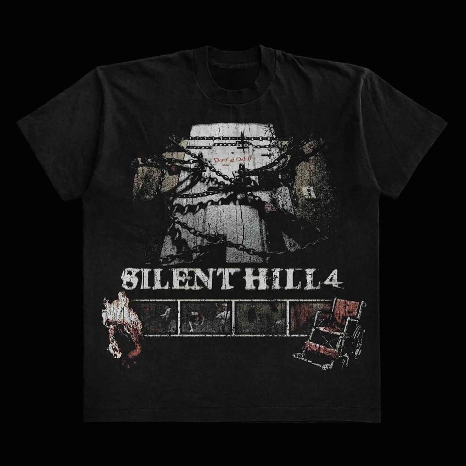 

Silent Hill 4 Boot Black Cotton T Shirt Full Size S5XL Unisex T-Shirt XXXXL
