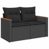 Sofa Set 8 Pieces Black Poly Rattan and Steel