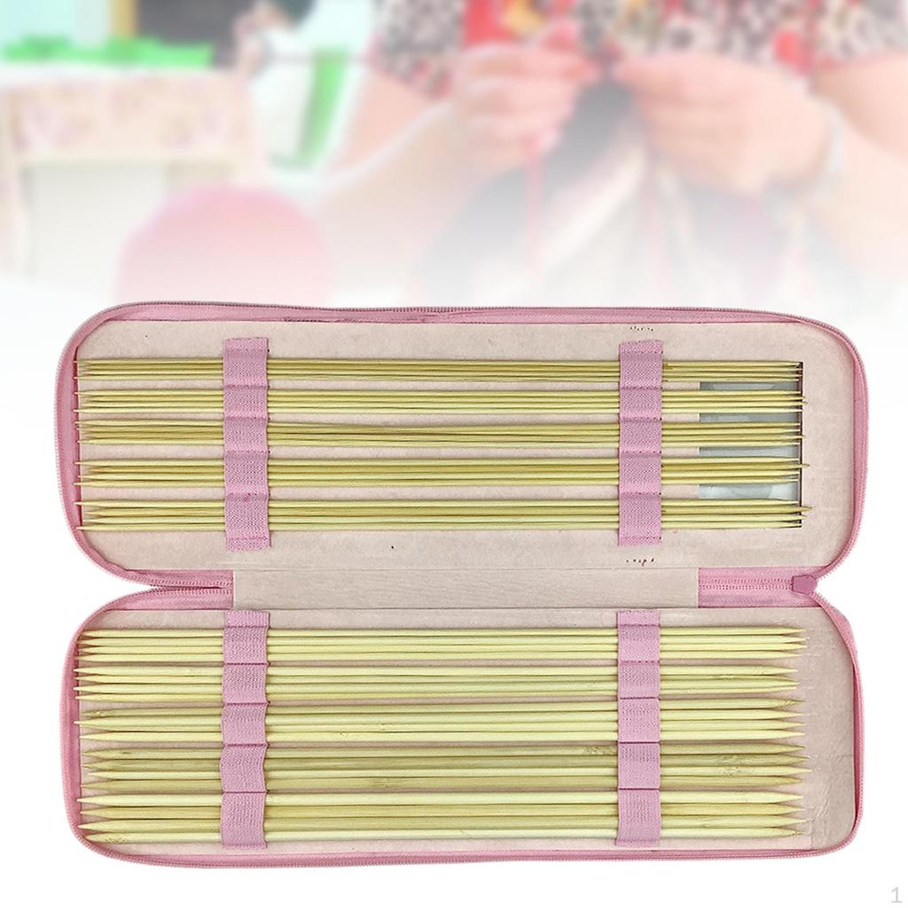 Bamboo Knitting Tools Double Pointed Weave Beginners with Storage Bag Professional Indoor 2.5mm-6mm