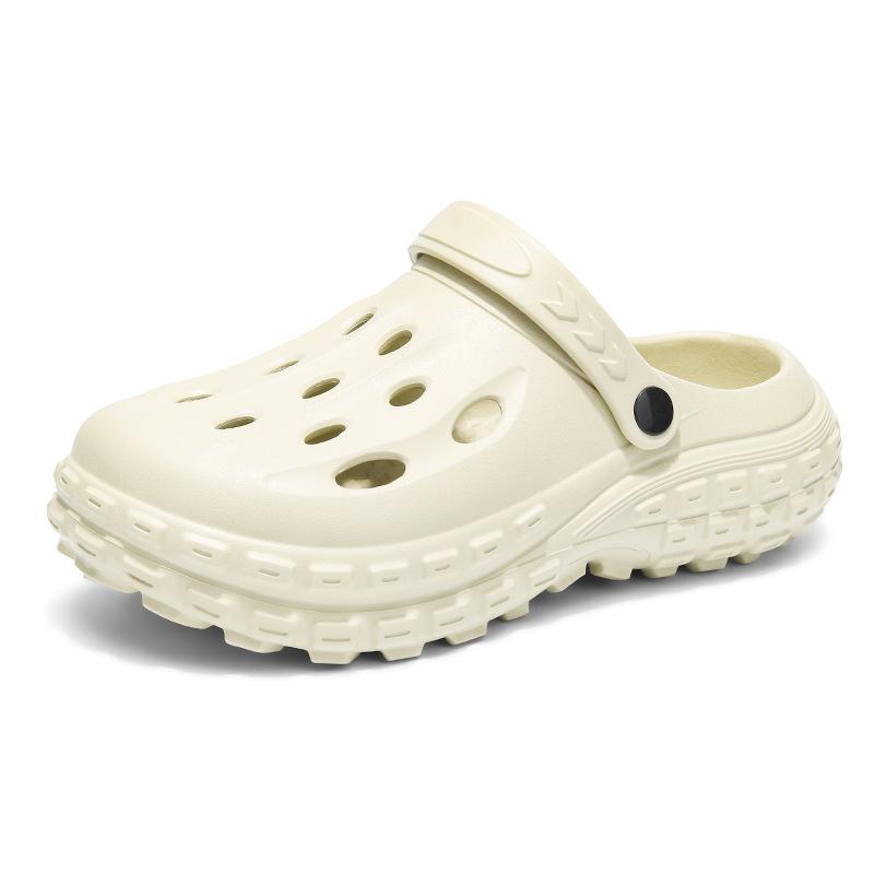 Dicksohlige Lochschuhe Herren Sommerbekleidung rutschfeste Strand coole Slipper lässige atmungsaktive weichsohlige EVA Taschenkopf-Slipper
