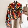 Spring Scarf Women'S Luxury Design Polyester Material Smooth Scarf Soft Shawl Beach