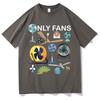 Men Women Fashion Only Fans Graphics Funny Tee Shirt Loose Clothing Short Sleeve Round Neck Cotton Tees T-Shirts