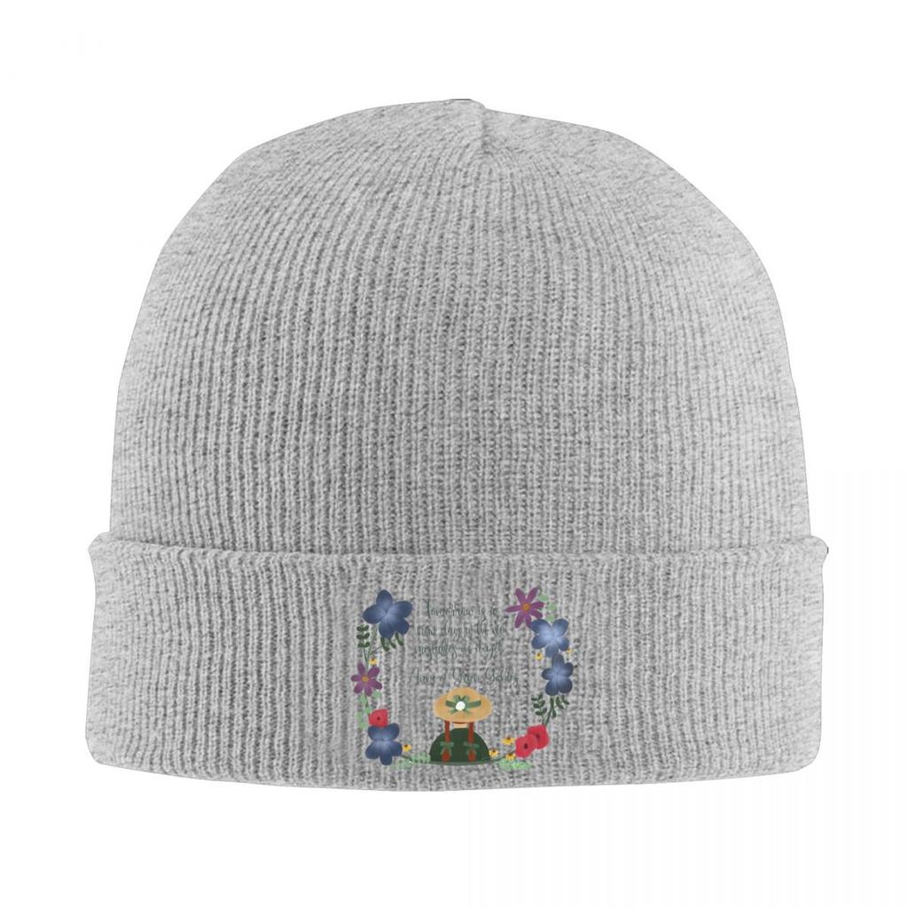 Anne auf Green Gables Warme Strickmütze Winter Strickhaube Mütze Skullies Beanies Hip Hop Kappen für Unisex