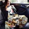 1pc Rabbit Printing Lightweight Flannel Blanket, Comfortable and Warm Blanket, for Camping Sofa Bed and Couch Office, Suitable for Gift