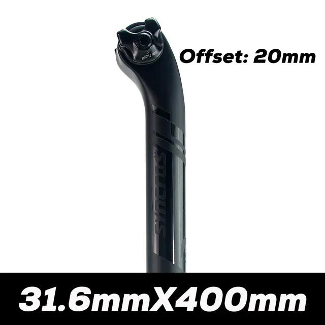 SYN Carbon Seatpost Half Matte Half Gloss MTB/Road Bike Seat Post Length 350mm/400mm Bicycle Parts 27.2/30.8/31.6mm