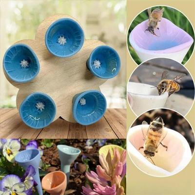 1 Stück Bunter Bienen-Insekten-Trinkbecher, Bienen-Insekten-Trinkbecher, Bienenbecher, durstige Bestäuber brauchen etwas zu trinken, Bienen brauchen sichere Orte zum Trinken