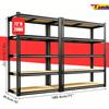 60/72 Inch Two-piece Heavy Duty Storage Shelves, 2000LBS Capacity Metal Shelving Unit, Adjustable Garage Shelves & Organizer with Overlap Design for