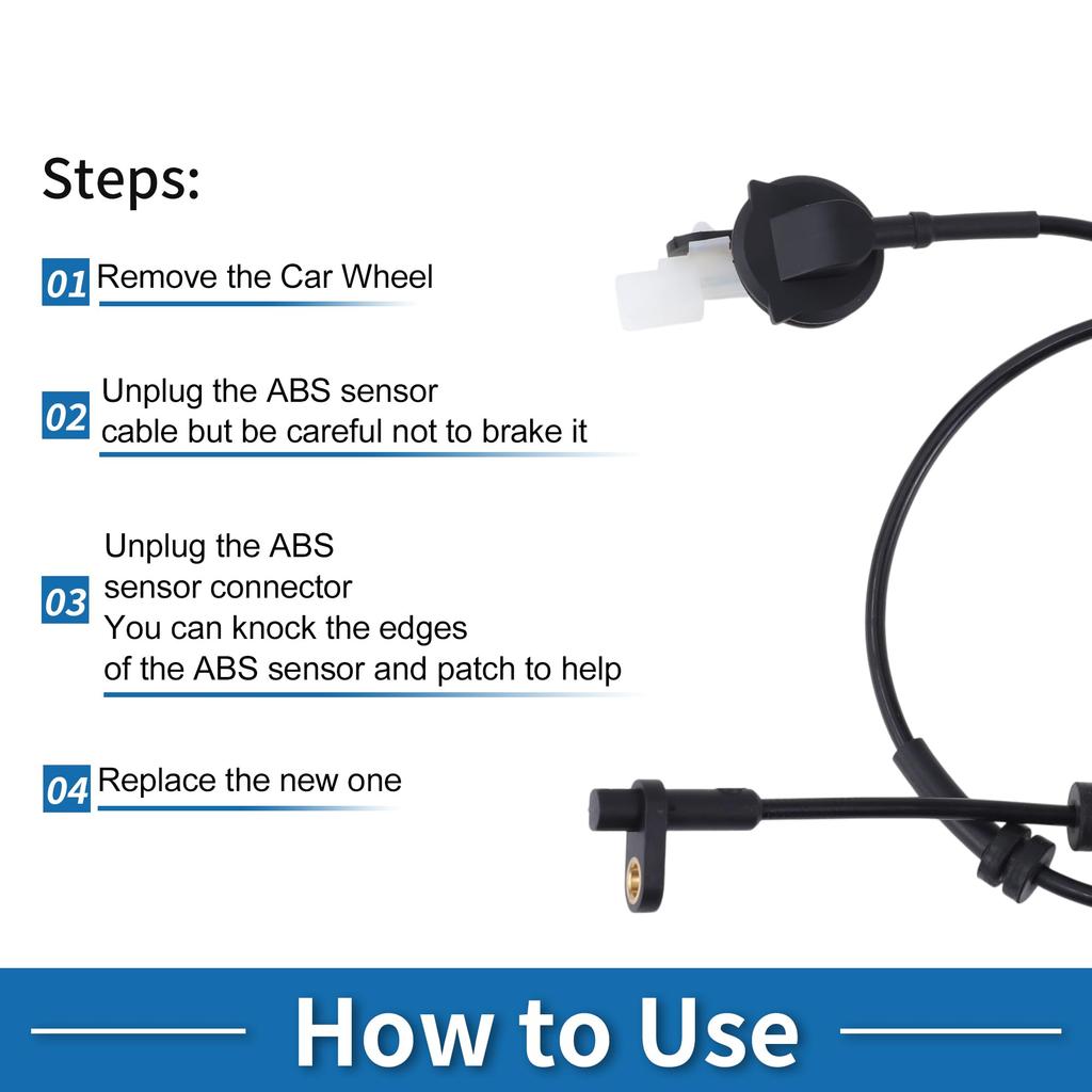 ABSOPRO ABS Wheel Speed Rear Left and Right ABS Braking System Part Compatible with Mazda 2 Sensors, Sensors, Anti-Lock Sensors, Numbers