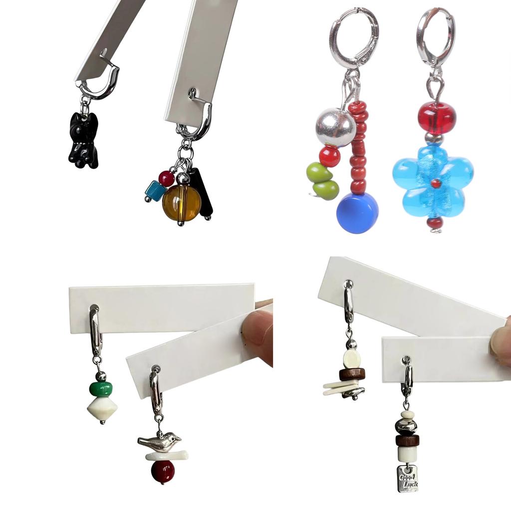 Trendy Asymmetric Dog Earrings In Black Alloy Ear Rings Jewelry Perfect For Young Women Seeking Fashionable Accessories