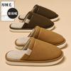 Home Cotton Slippers Winter Pu Waterproof Indoor Home Large Size Warm Plush Cotton Mop