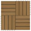 Day and Night - Day and Night Deep Relief Porch Tiles WPC 30x30 Cm 1 M² Teak 11 Units