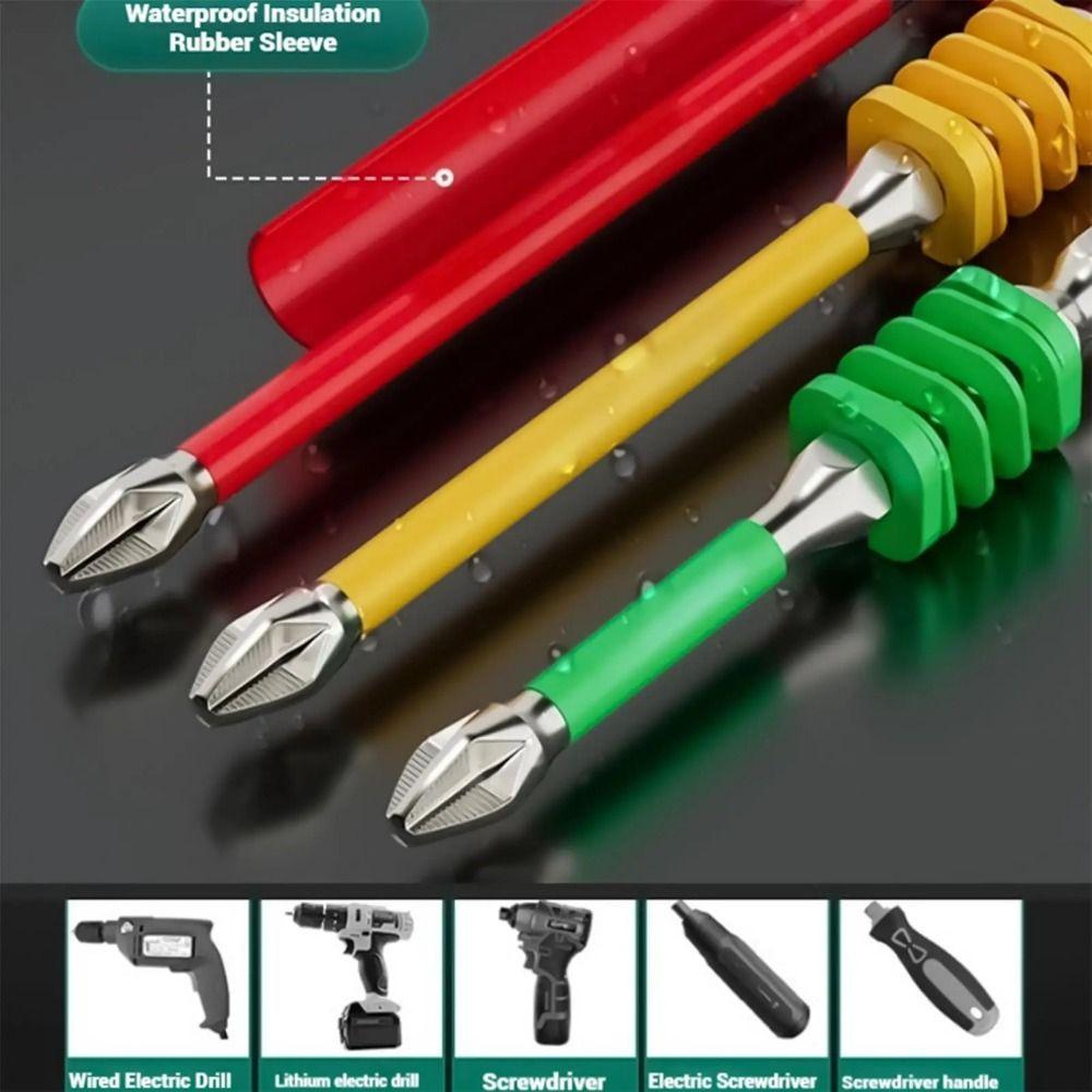65/70/90/150 Mm Screwdriver Drill Bits With Spring Impact Batch Head  Power Hand Tools