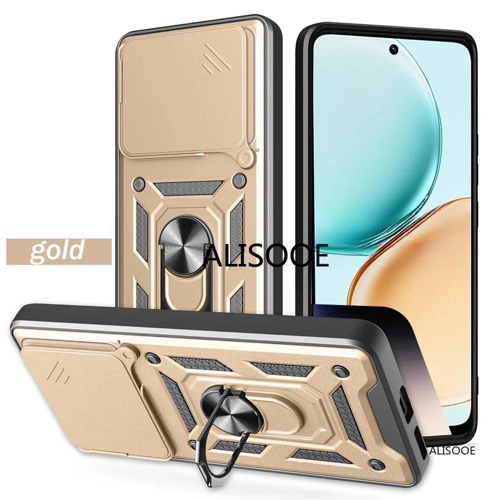 

Kickstand Funda for Honor 400 Smart Case for Honor X7D Cover Slide Camera Ring Stand Holder Shockproof Capa for Honor X7D золотой