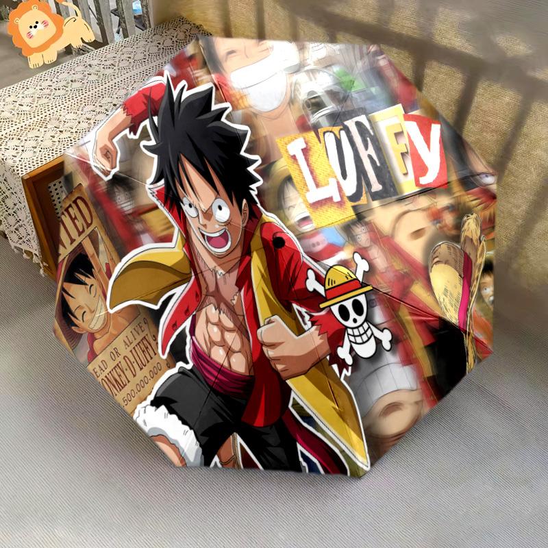 1 Adet Otomatik Katlanır Şemsiye - Anime One Piece Desenli Taşınabilir Katlanabilir Tasarım 8 Kemerli Noel Doğum Günü Hediyeleri