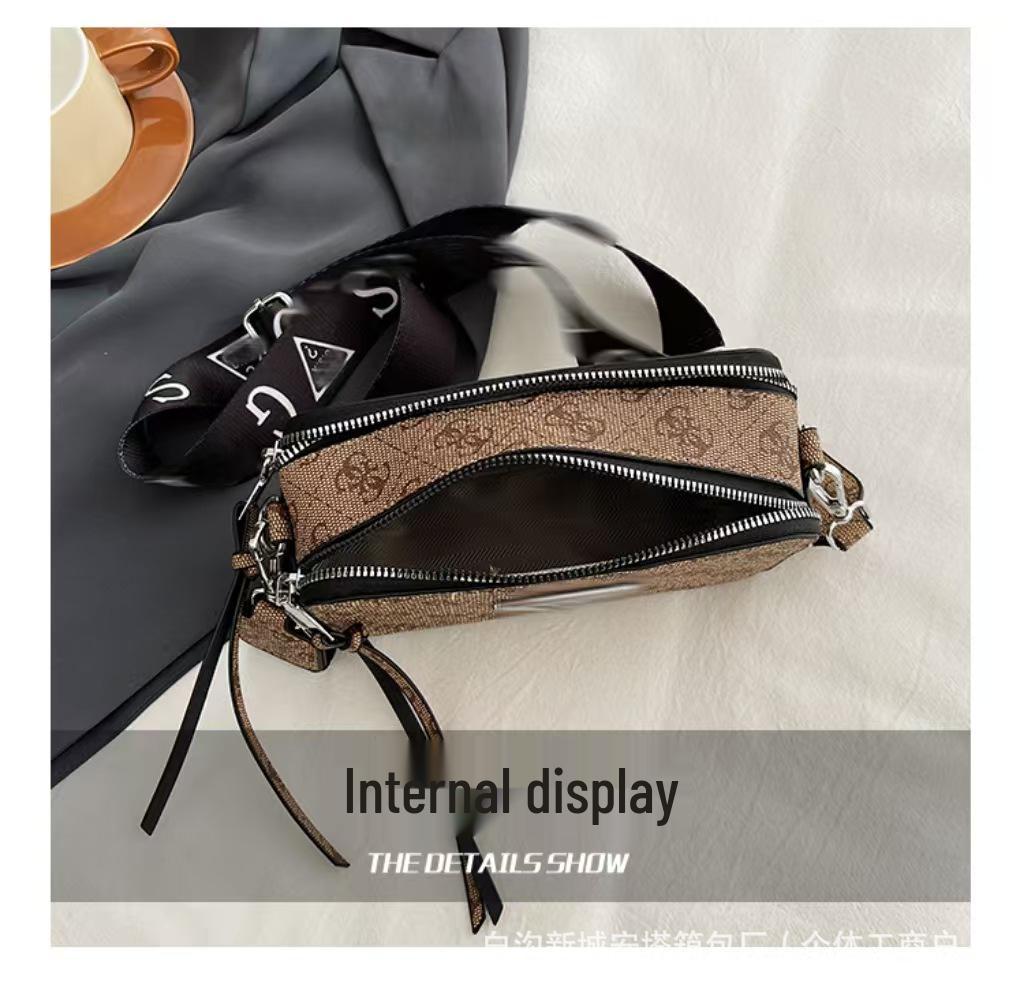 Women's Crossbody Camera Bag with Wide Shoulder Strap - Fashionable 2025 Letter Design