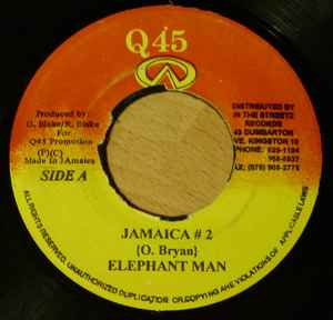 

7inch Record ELEPHANT MAN - Jamaica #2 NONE Q45 Jamaica Reggae, Ska & Dub Used