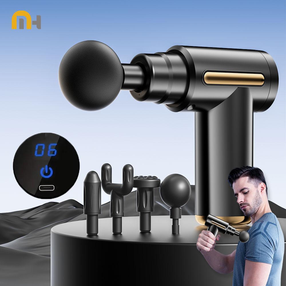 Professional Fascia Gun Deep Tissue Massager for Muscle Relaxation Neck Shoulder Pain Relief Vibration Massage Gun