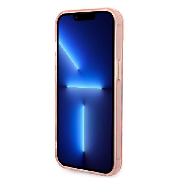 Etui do iPhone 14 Guess Hard MagSafe Różowy Gold Outline