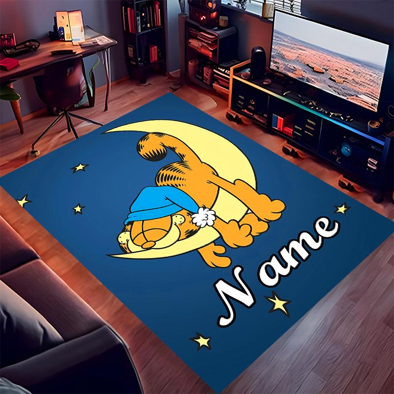 Custom personalization Garfield Print Area Rug - Soft, Washable Non-Slip Indoor Mat,Living Room,Home&Office Decorative Rug