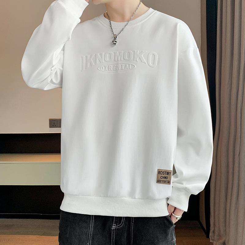 Spring Autumn Round Neck Loose Casual Hip Hop Printing Sweatshirt Male Pullover Top Men
