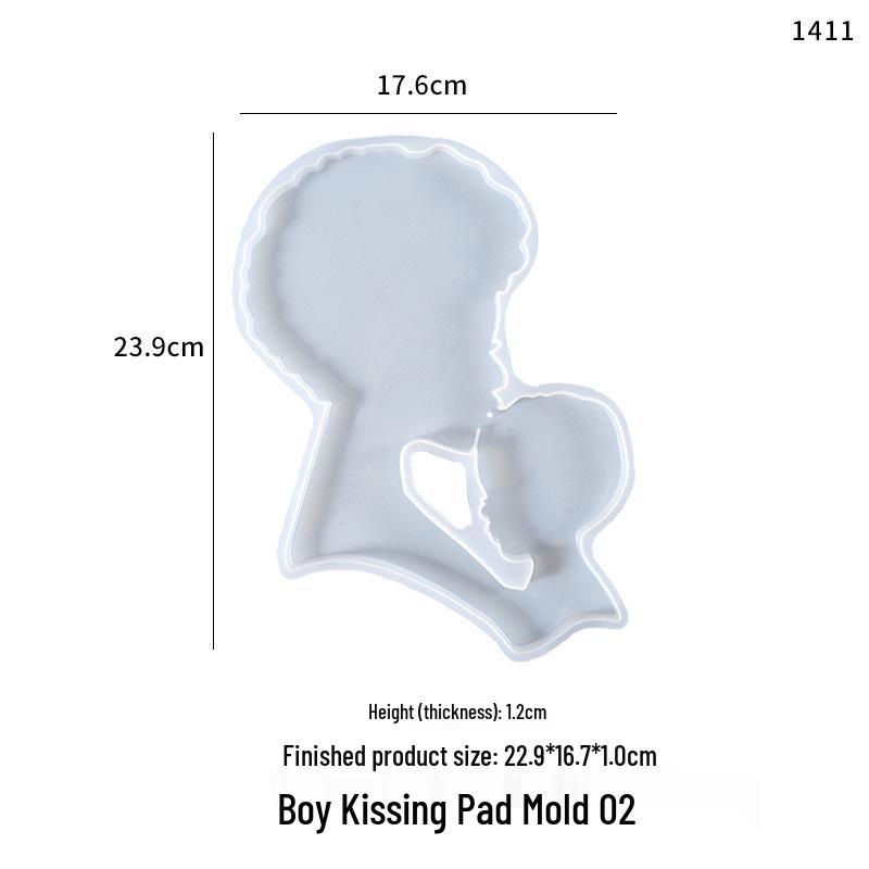 Poppy DIY Kiss Forehead Coaster Resin Mold