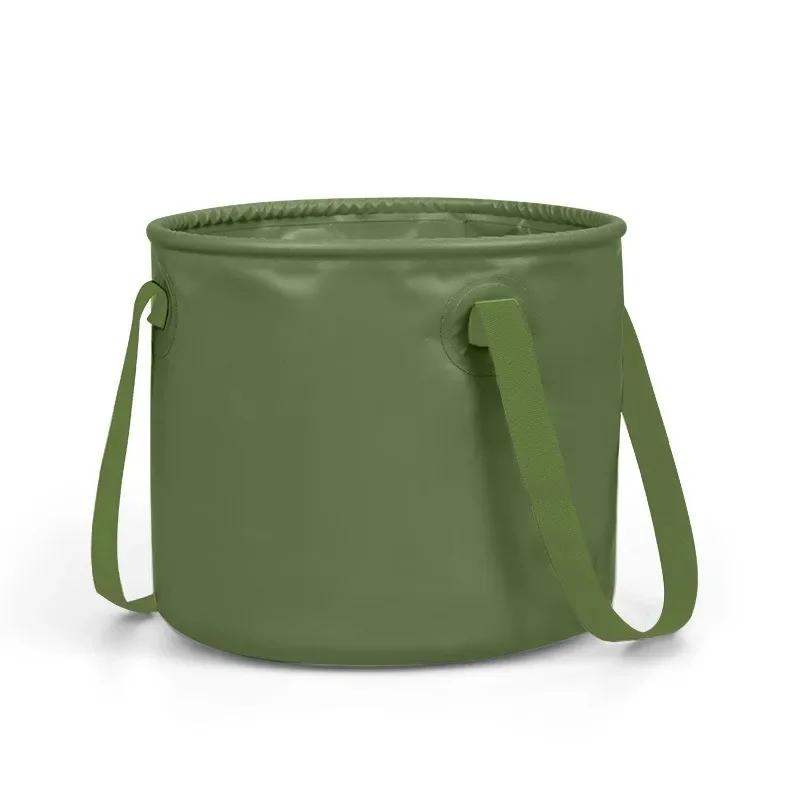 Folding Water Bucket Plastic Portable Fishing Storage Container Cleaning Basin Accessory Hunting Camping Hiking 7L