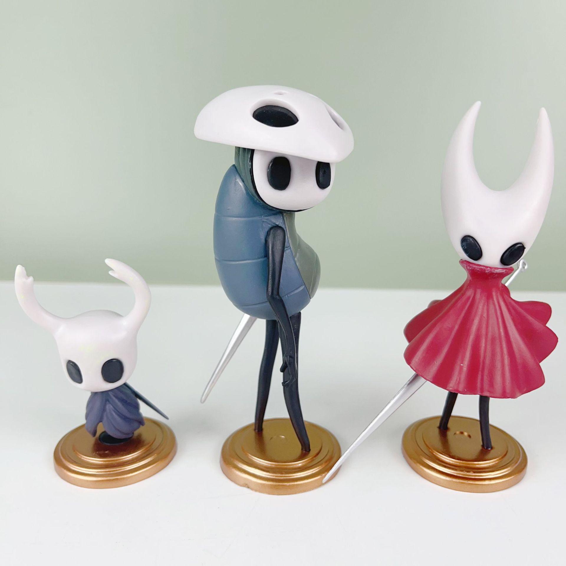

3pcs/Set Hollow Knight Figure Toys The Knight Action Figure Hornet/Quirrel Figurine Collectible Model Doll Fans Gift чорний
