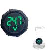 Wasserdichtes rundes DC-Voltmeter LED-Digitalanzeige 4-100V Zweidraht Universal für Fahrzeug