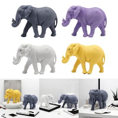 Estatua de Elefante Moderna Decoración para el Hogar Figurilla de Resina Moderna Escultura de Elefante Decoraciones Adorno para Escritorios Estanterías