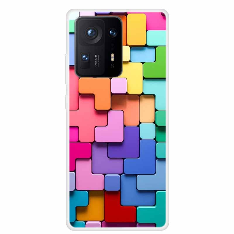 For Xiaomi Mix 4 Case Luxury Soft Silicone Back Cover Phone Case For Xiaomi Mi Mix4 Coque TPU Cartoon 2106118C Fashion Funda