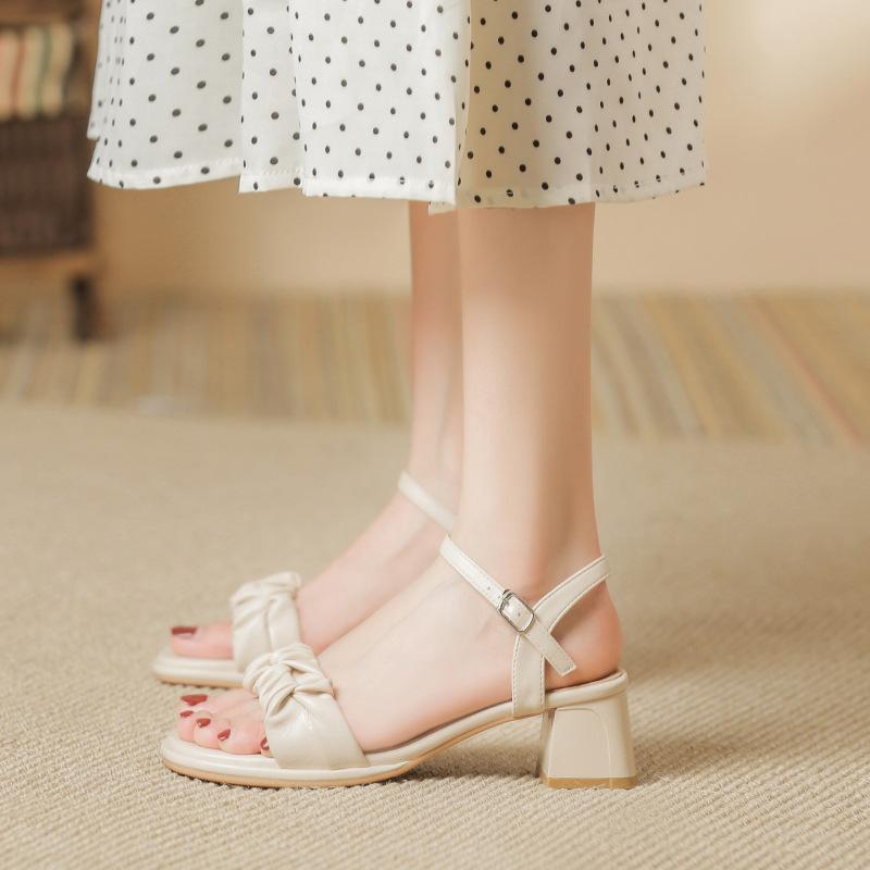 Women's Low Heels Square Open Toe Ankle Strap Shoes Block Chunky Heeled Strappy Sandals Comfortable Summer Wedding Party Dress Pumps Shoes for Women