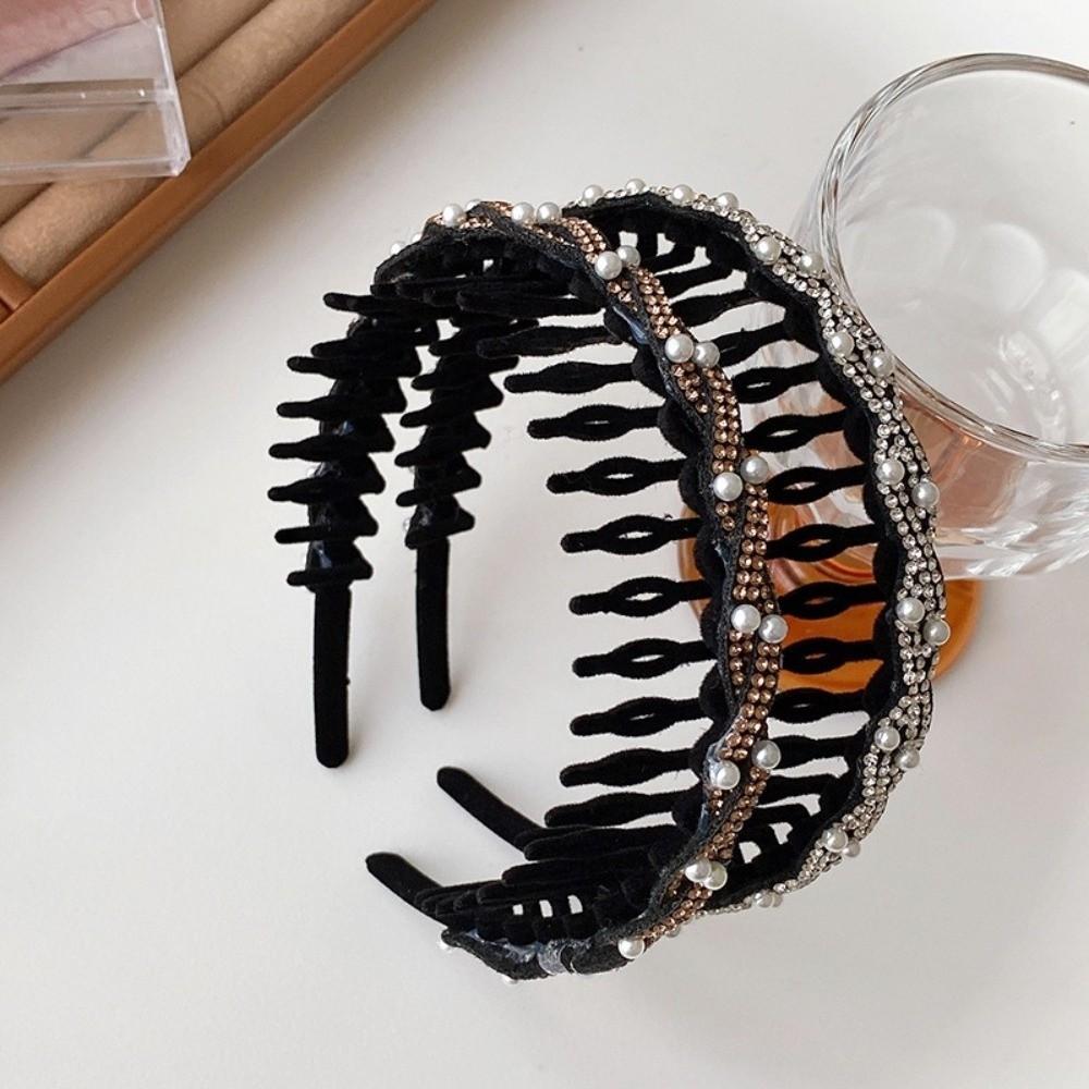 Wave Comb Wave Headbands U Shape Plush Teethed Hairband Fashion Headwear  Daily Use