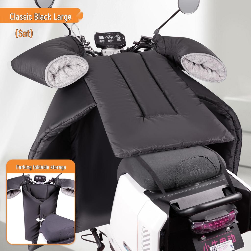 Fleece-Lined Waterproof Winter Motorcycle Windshield Cover