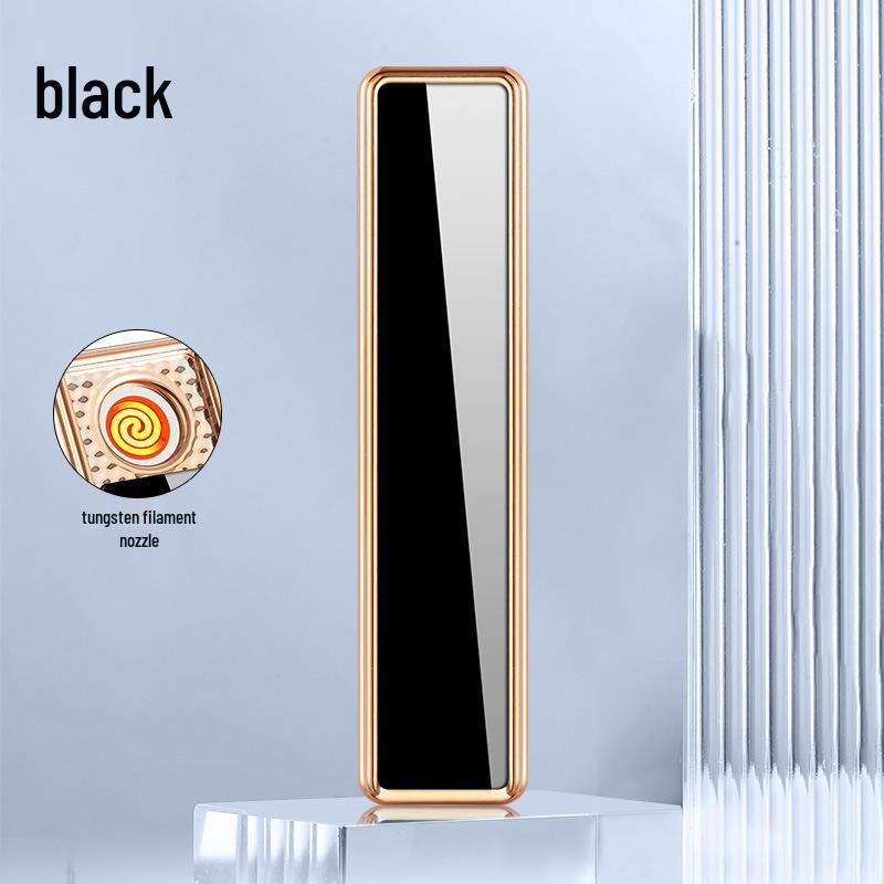 USB Rechargeable Silent Ultra-Thin Mini Lighter – Trendy TikTok Style for Men