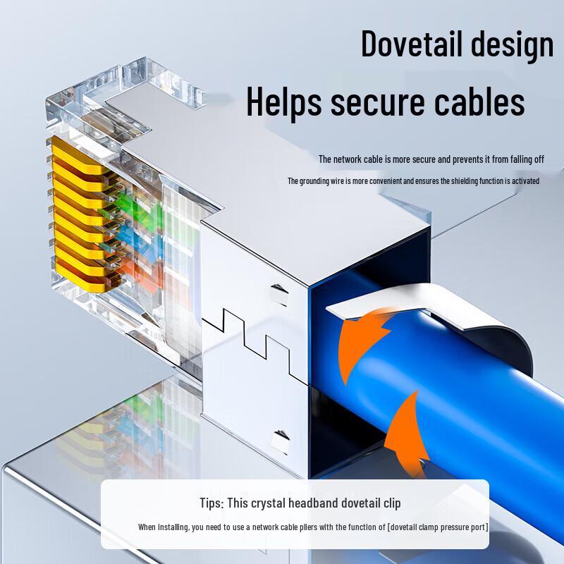 Shanze Cat8 Shielded RJ45 Network Connector (10-Pack)
