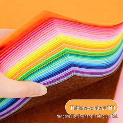Tessuto in Feltro Non Tessuto da 40 Colori, 1MM, per Artigianato Fai-da-Te e Progetti Fatti a Mano per Bambini
