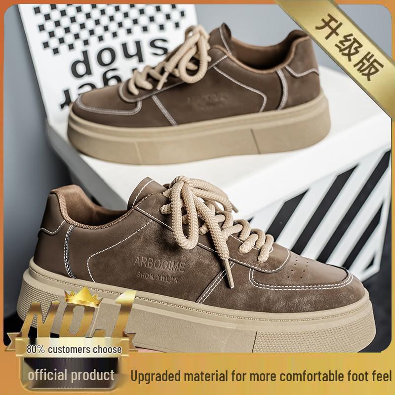 

Мужские модные черные дышащие кеды на толстой подошве для скейтбординга на весну/лето Size 43