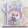 A5 Laser Purple Bow Notebook High Value Pu Tide Play Horizontal Line Book Color Page Book