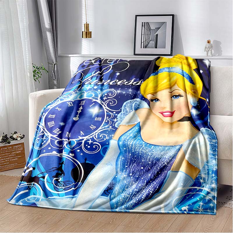 6 Größen Prinzessin Cinderella Cartoon Weiche Flanell Flauschige Decke Campingdecke für Kinder Sofa Überwurf Dünne Decke Weibliches Geschenk