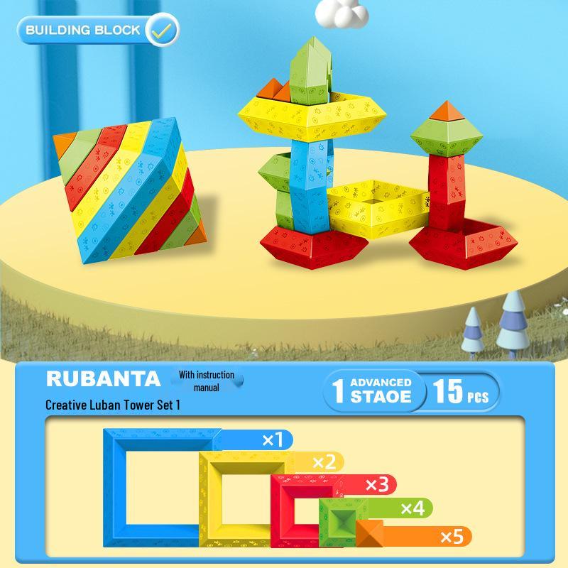 

Пирамидальные строительные блоки: Крупноблочный пазл «Башня Дженга» с взаимосцепляющимися деталями для раннего развития