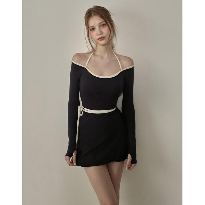 Fashionable Women s One-piece Swimsuit With Small Chest Gathered Sexy Slimming Hot Beach Vacation Bikini M