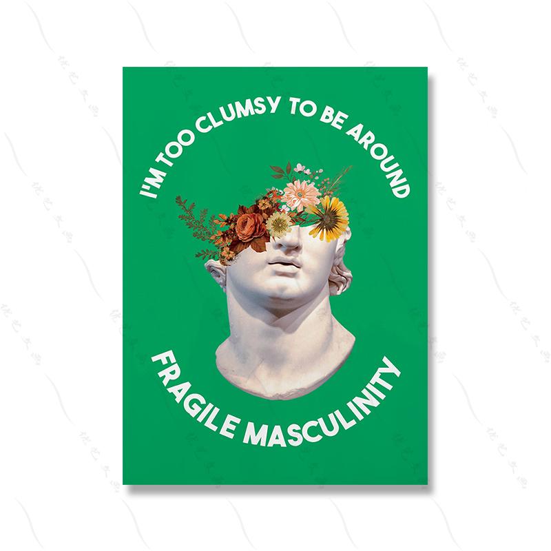 Feminist Wall Art Quote Poster Girl Gifts Bedroom Office Retro Mom I am A Rich Man Trendy Canvas Painting Room Home Decor Print