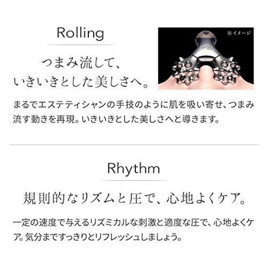 MTG ReFa RHYTHM - Manufacturers Genuine Product No Charging Needed 1-year Warranty Face Roller Specifically Designed Focus On Facial Tension.